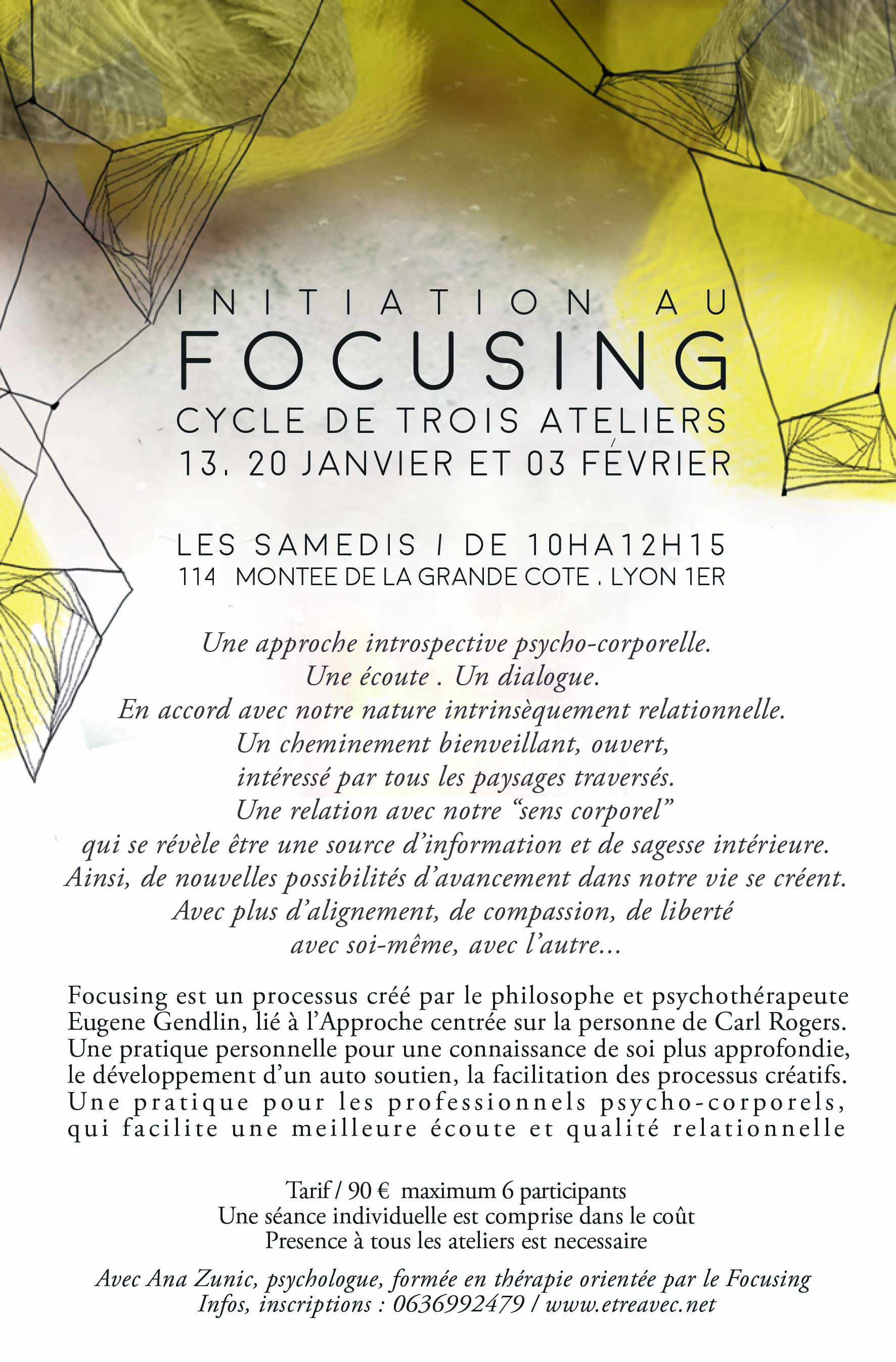 ateliers du Focusing à Lyon